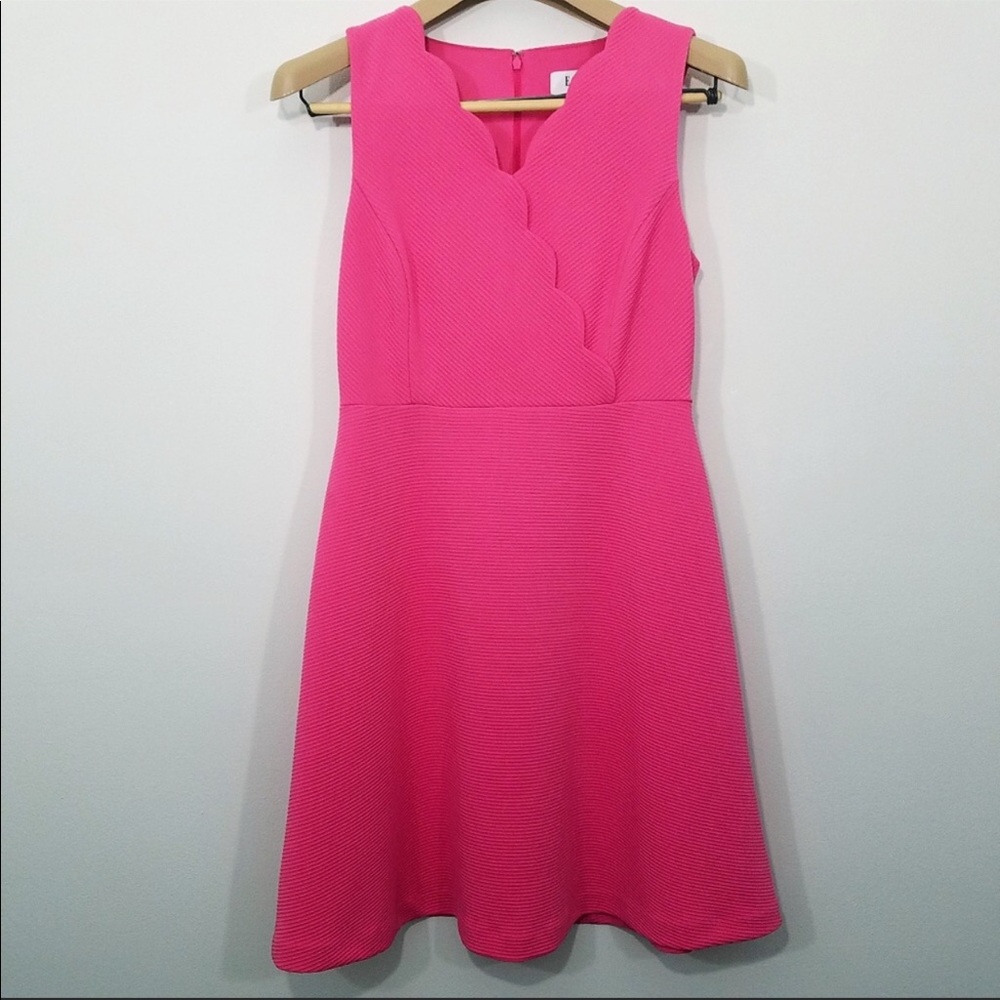 ELLE fit and flare, scalloped dress!